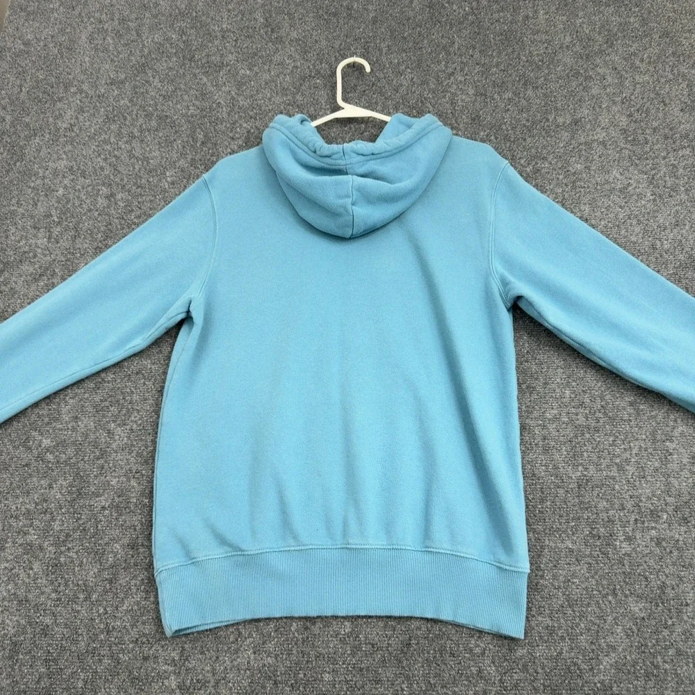The North Face Hoodie Mens S Blue Cotton Blend Graphic Logo Gorpcore Outdoor